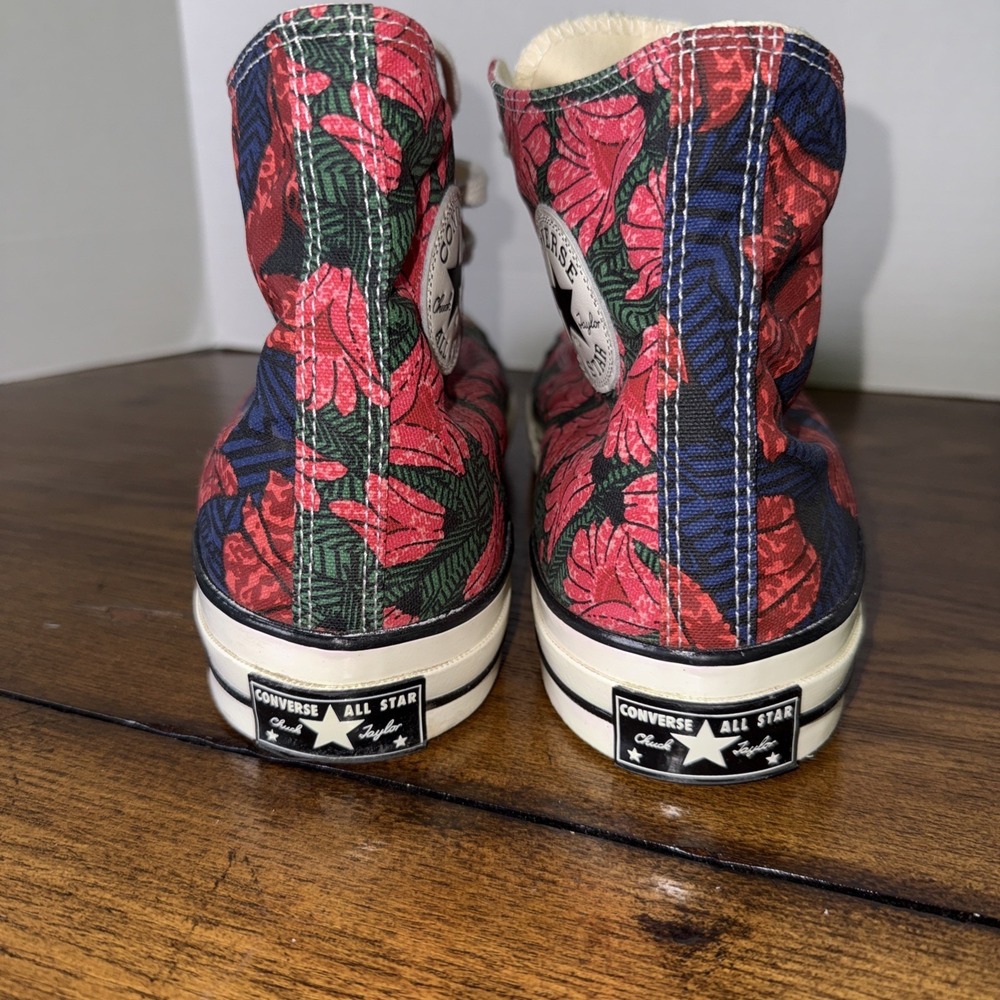 Converse Chuck 70 Hi FloralWave Print Mens 13 Red Black 167988C Sneaker - Picture 6 of 10